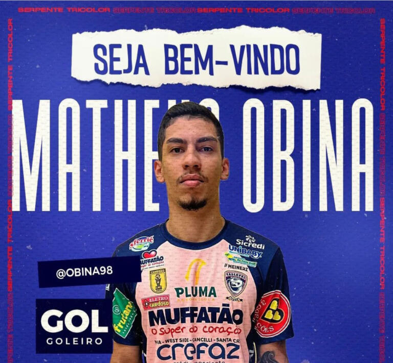 Novo goleiro do Cascavel, rondonense Obina afirma: “Espero alcançar coisas grandes dentro do clube”