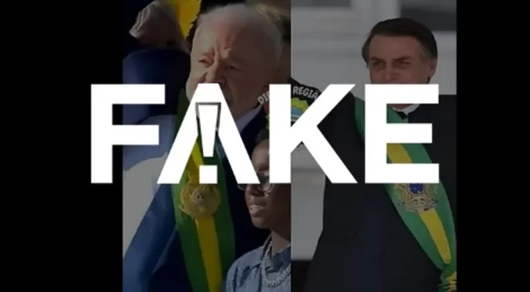 É #FAKE que Lula tenha usado faixa fraudada na posse