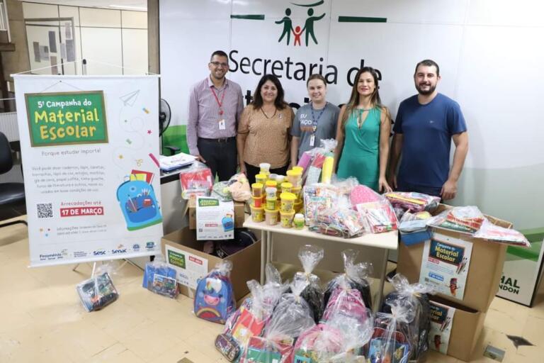 Secretaria de Educação de Marechal Rondon recebe materiais escolares arrecadados em campanha