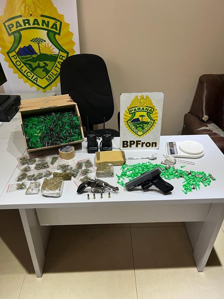 BPFron apreende menor com arma, munições e drogas
