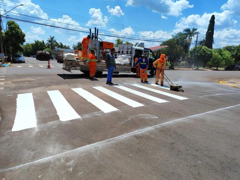 Região central de Marechal Rondon recebe revitalização definitiva com pintura