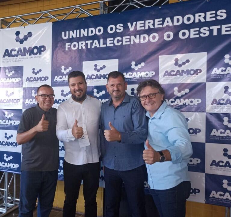 Vereadores Gordinho do Suco e Sargento Dionir representam Marechal na eleição da Acamop