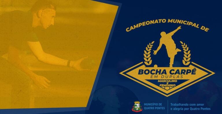 Campeonato Municipal de Bocha Carpê tem 24 duplas inscritas