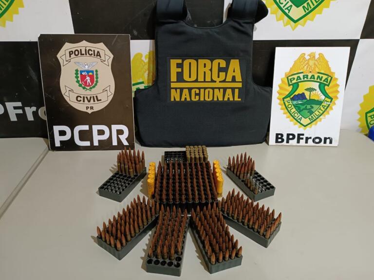 Homem com mandado de prisão é detido; munições são apreendidas e carro é recuperado