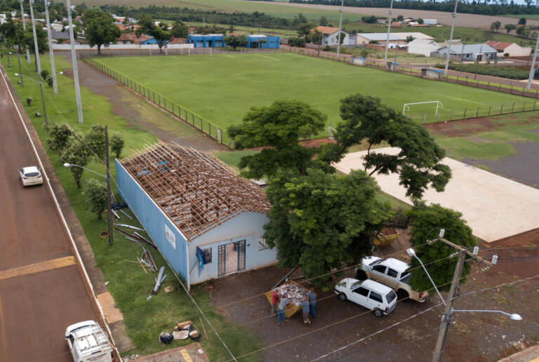Iniciada reconstrução da Sala de Música, um dos três prédios mais afetados pelo temporal do ano passado