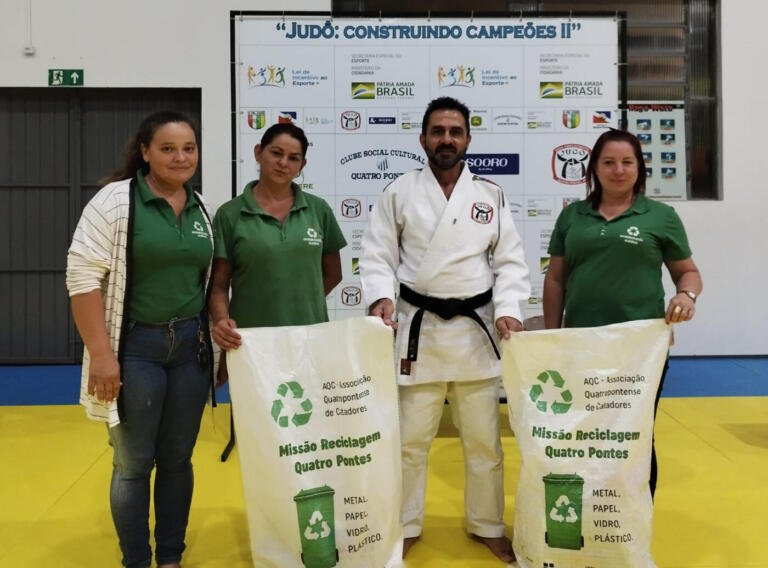 Judô de Quatro Pontes promove conscientização ambiental