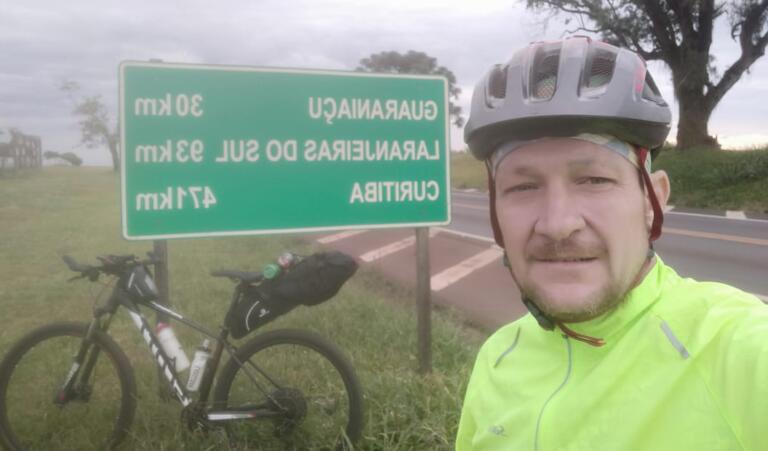 Rondonense vai percorrer 1,2 mil quilômetros de bicicleta de Guaíra a Barra Velha