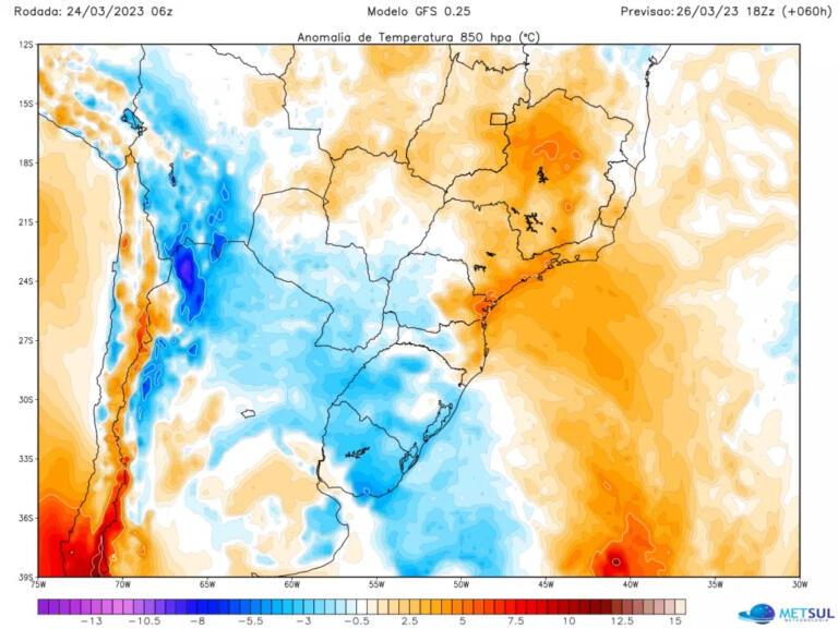 Primeira frente fria do outono deve mudar condições climáticas no Sul do Brasil