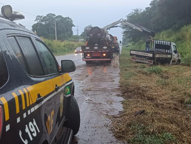 PRF atende acidente na BR-163 entre Mercedes e Marechal Rondon
