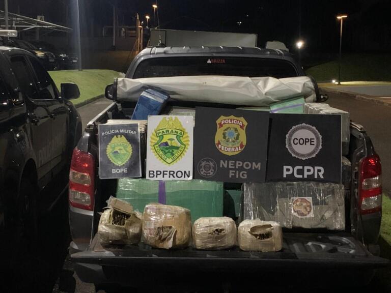 Forças de segurança apreendem quase uma tonelada de drogas e centenas de munições em Santa Helena