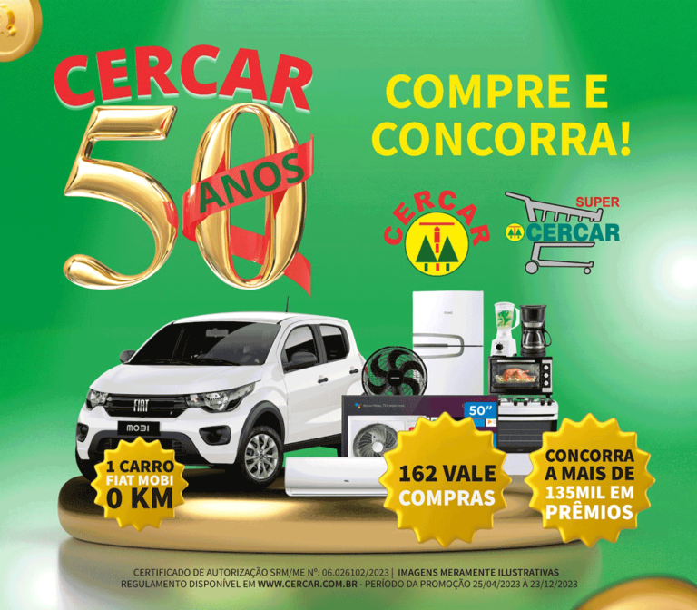 Confira os ganhadores do 2º sorteio da campanha em comemoração aos 50 anos da Cercar