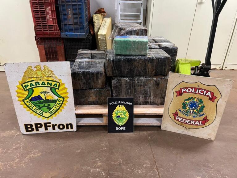 BPFron, Bope e Polícia Federal apreendem drogas em Foz do Iguaçu