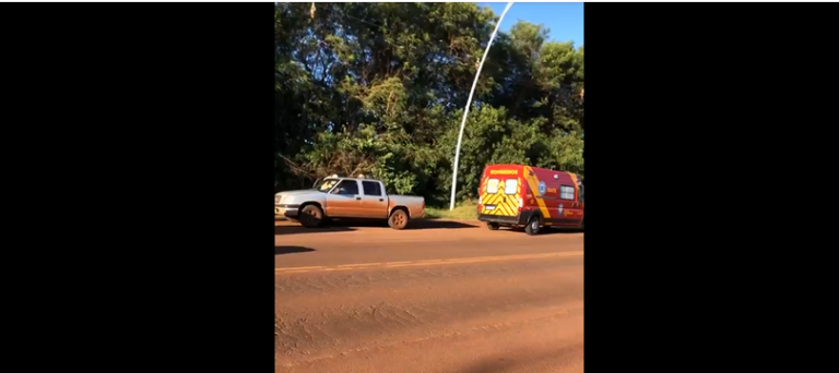 Rondonense fica ferida em acidente de trânsito na entrada de acesso ao Clube Lira
