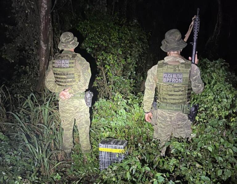 BPFron encontra 26 quilos de maconha em região de mata em Guaíra