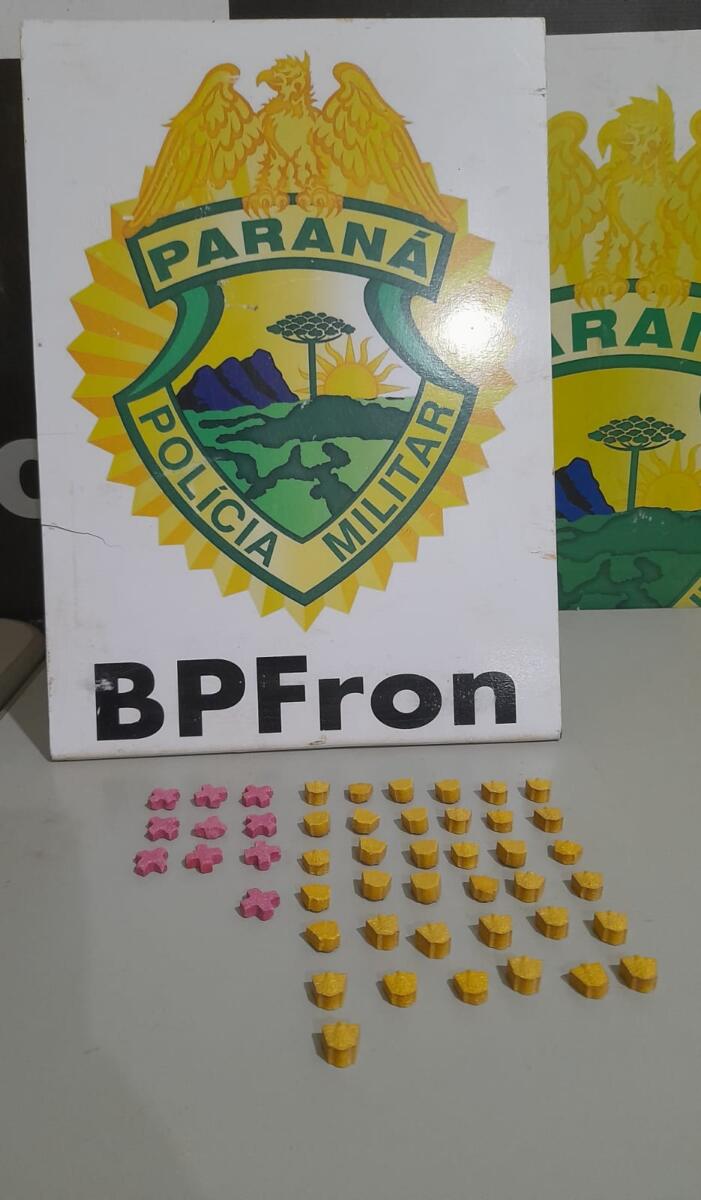 Casal que transportava comprimidos de ecstasy é preso pelo BPFron em Guaíra