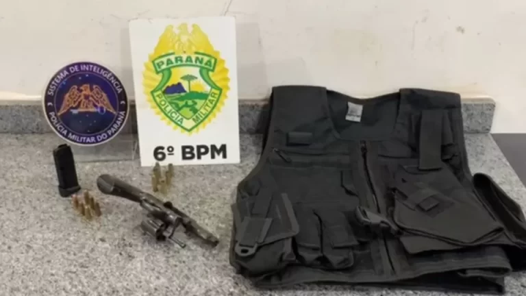 PM apreende arma, colete e carro usados em assalto na BR-277