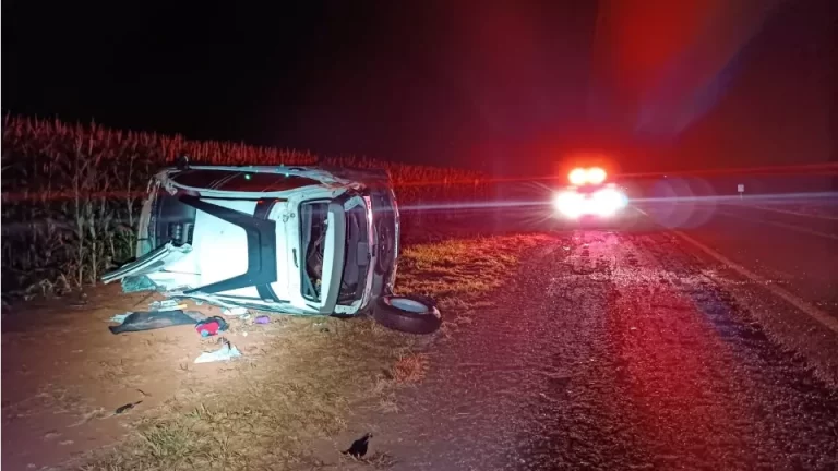 Homem fica ferido em capotamento na PR-182 em Maripá