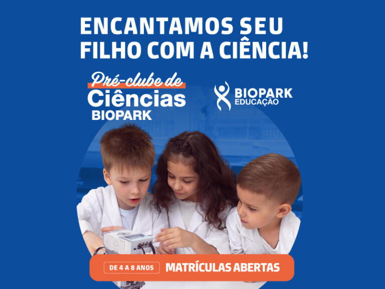 Biopark Educação lança Pré-Clube de Ciências para crianças de quatro a oito anos 