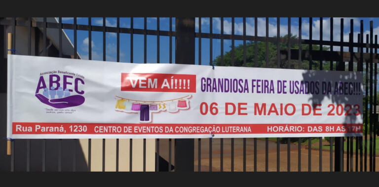 Associação Beneficente Cristo promove Feira de Usados neste sábado