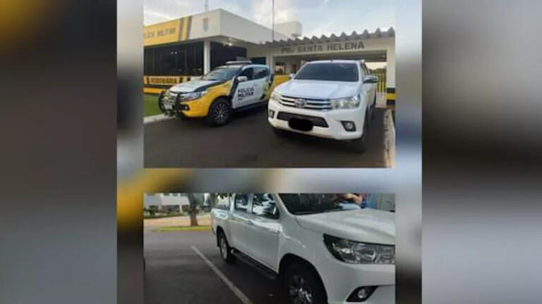 Caminhonete furtada em Curitiba é recuperada em Santa Helena