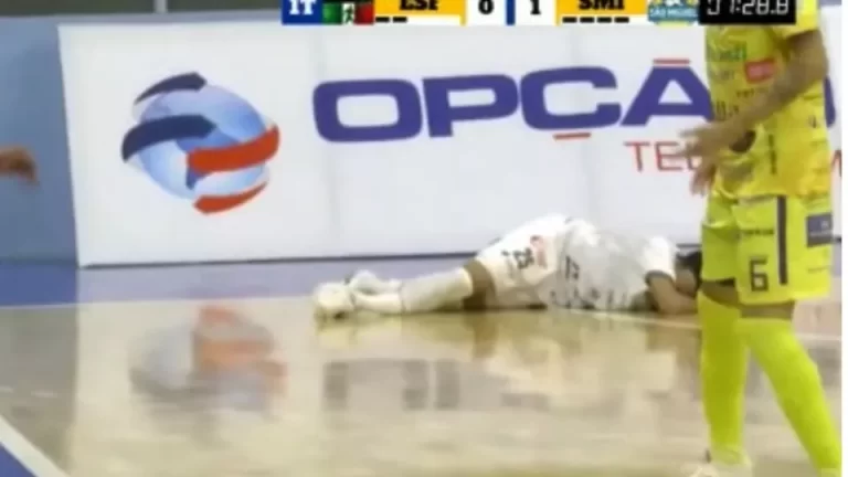 Jogador de Toledo que teve a perna fraturada contra o São Miguel deixa o hospital