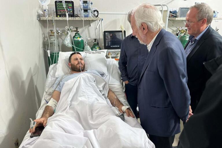 Governador em exercício visita hospital e presta solidariedade a vítimas de explosão