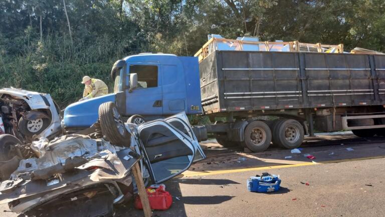 Quatro óbitos são confirmados em acidente na BR-163 em Marechal Rondon