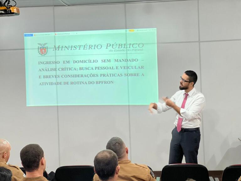 BPFron recebe palestra instrutiva com o promotor Caio di Rienzo