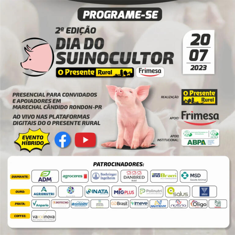 2º Dia do Suinocultor do O Presente Rural e Frimesa será na próxima semana