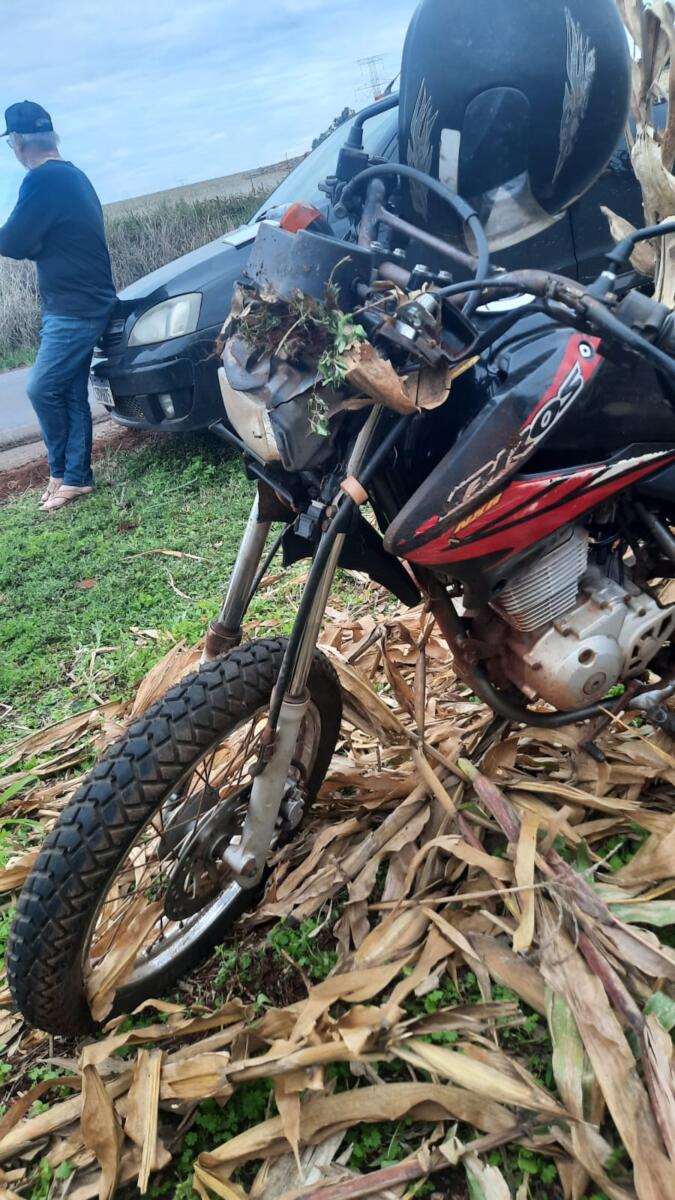 Acidente de trânsito é registrado em Marechal Rondon; motociclista teve ferimentos graves