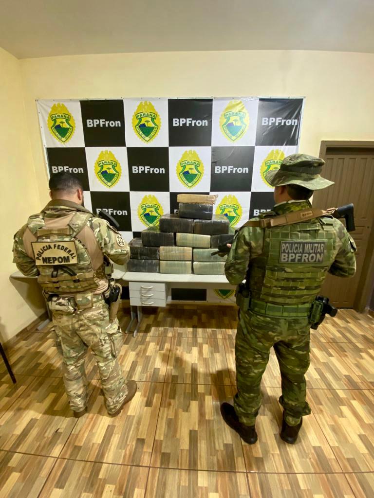 Forças policiais apreendem 292 quilos de maconha em Guaíra