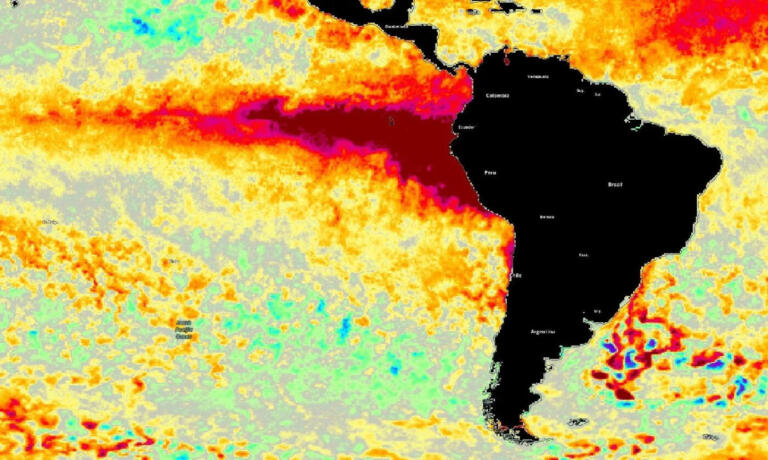 El Niño na costa da América do Sul é o mais intenso em 25 anos