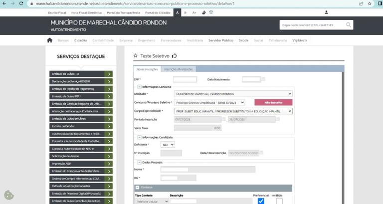 Seguem abertas inscrições para dois processos seletivos da Educação