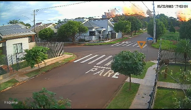 Câmera de segurança flagrou momento da explosão na C.Vale; vídeo