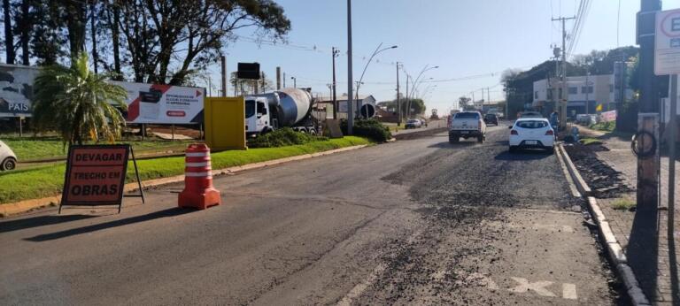Obras na Avenida Rio Grande do Sul motivam alteração no tráfego de veículos