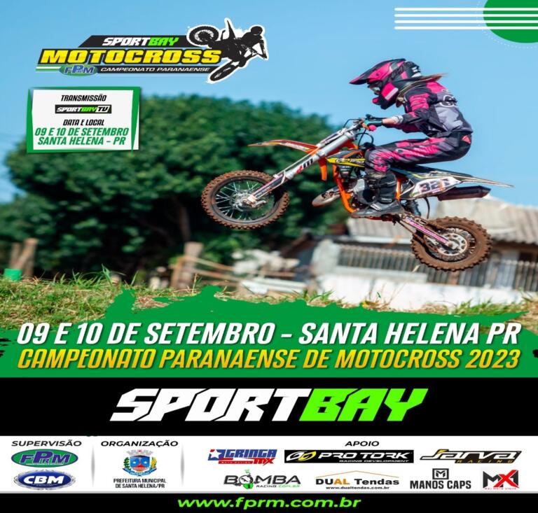 Competidores de todo Brasil estarão em Santa Helena para etapa do Paranaense de Motocross