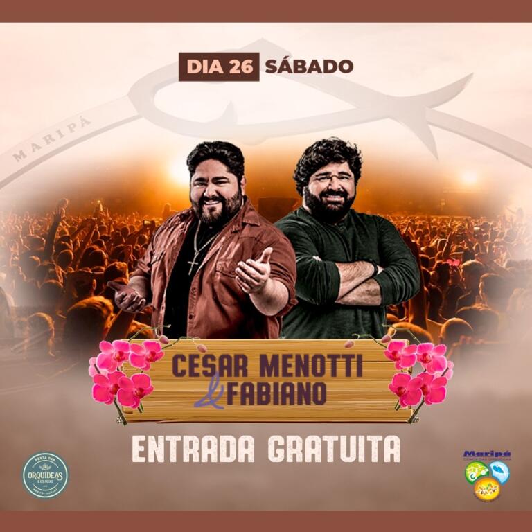 Show com César Menotti & Fabiano acontece neste sábado em Maripá