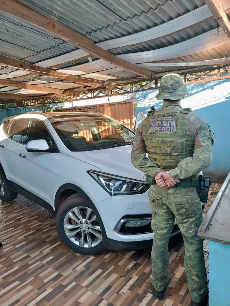 BPFron e PF desarticulam esquema de veículo roubado e equipado com dispositivo perigoso