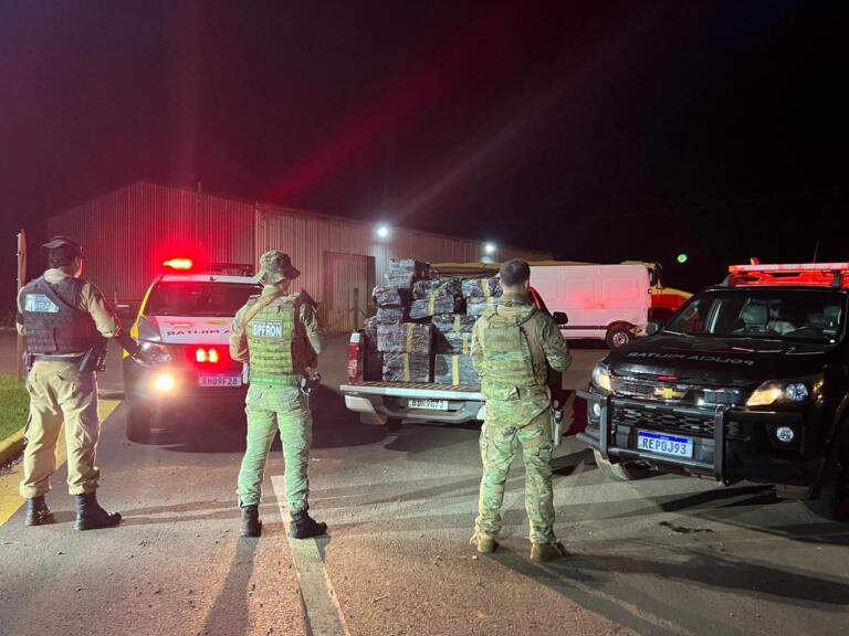 Forças policiais apreendem uma tonelada de maconha em Marechal Rondon