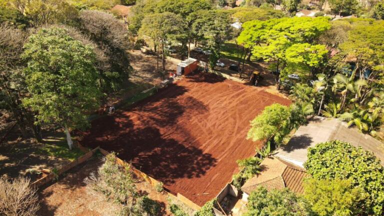 Iniciada a construção da quadra coberta na escola municipal de Novo Horizonte