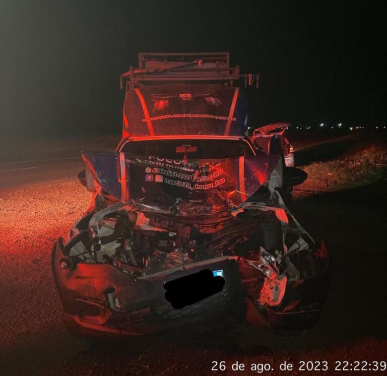 Três veículos se envolvem em acidente na PR-182 em Maripá