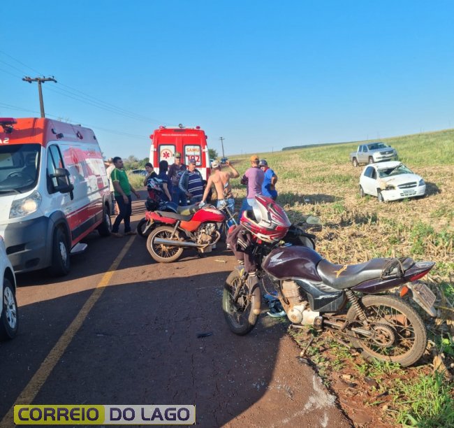 Mulher sofre traumatismo craniano após ser ejetada em capotamento no interior de Santa Helena
