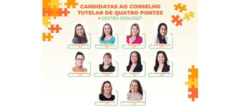 Conheça as candidatas que vão disputar a eleição do Conselho Tutelar em Quatro Pontes
