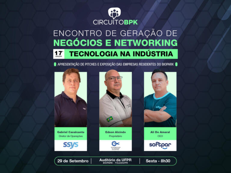 Biopark convida empresários para debater sobre “Soluções Tecnológicas para a Indústria” 