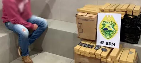 PM apreende 165 quilos de maconha após perseguição na BR-277