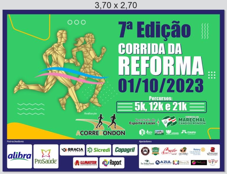 7ª Corrida da Reforma será primeira meia maratona de Marechal Rondon