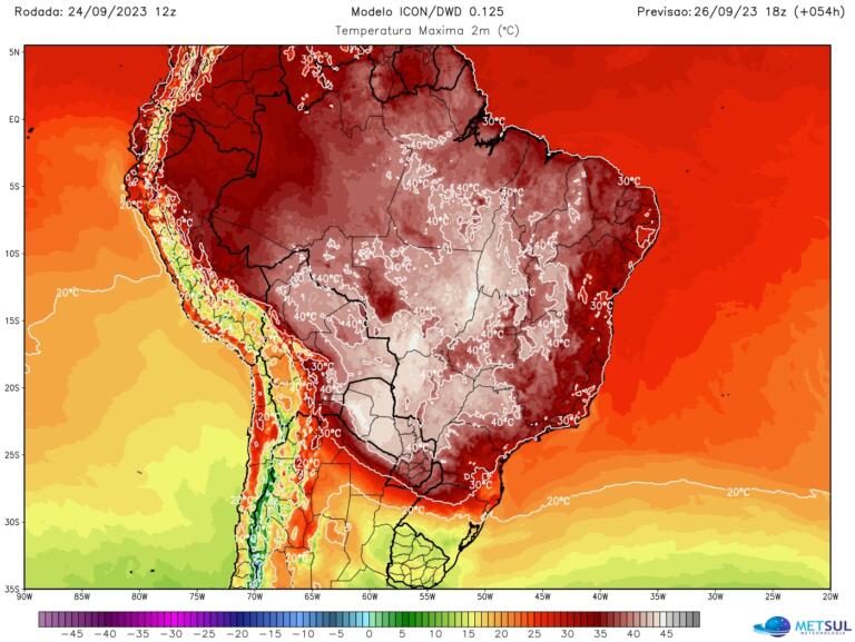 Calor aumentará após 40ºC em onze Estados de todas regiões do Brasil