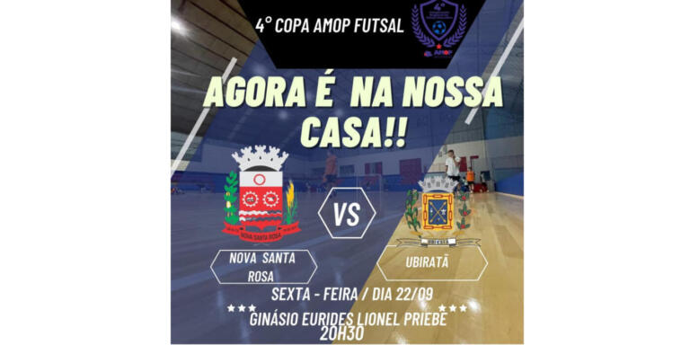 Nova Santa Rosa futsal masculino joga em casa nesta sexta-feira; feminino em Assis Chateaubriand