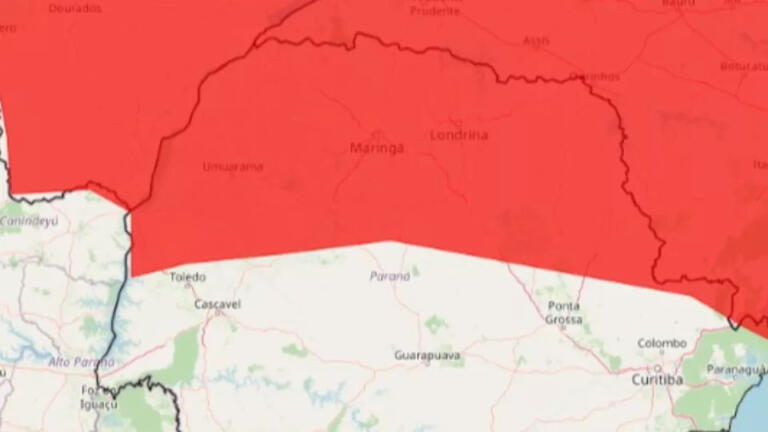 Inmet emite alerta vermelho de grande perigo; veja onde no Paraná