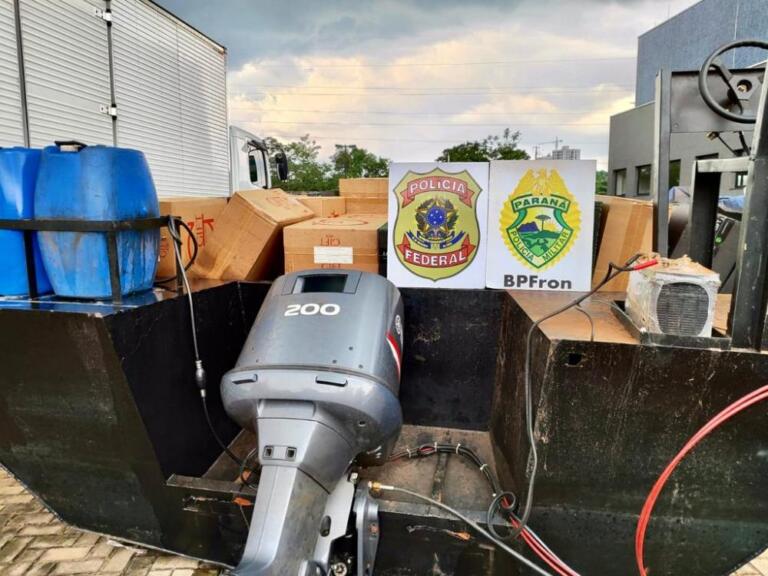 Operação conjunta frustra contrabando de cigarros na Prainha do Arroio Iguaçu em Mercedes